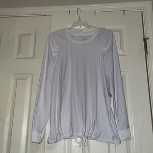 Pro Players - long sleeve white athletic shirt - ties at the bottom - NWT